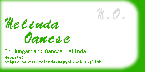 melinda oancse business card